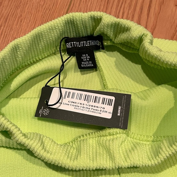 Lime Green shorts - Picture 2 of 2